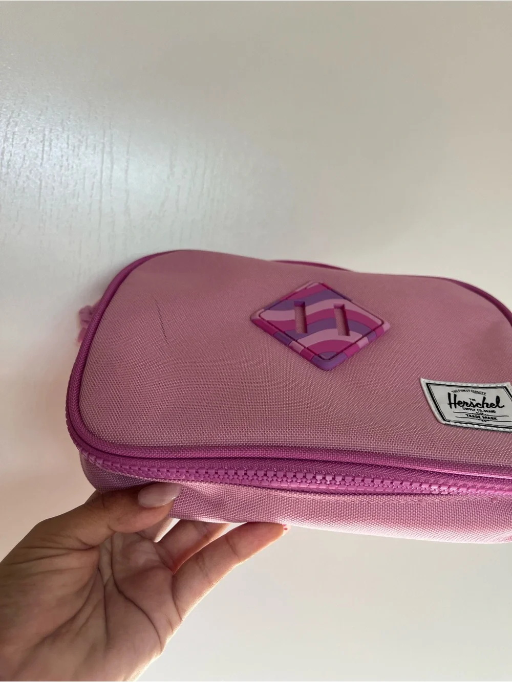 Herschel Supply Company Pink Kids Accessory Case with Magenta Trim